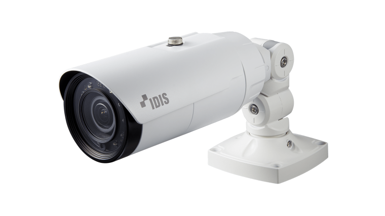 Idis light-enhancing 5MP external IR bullet camera.