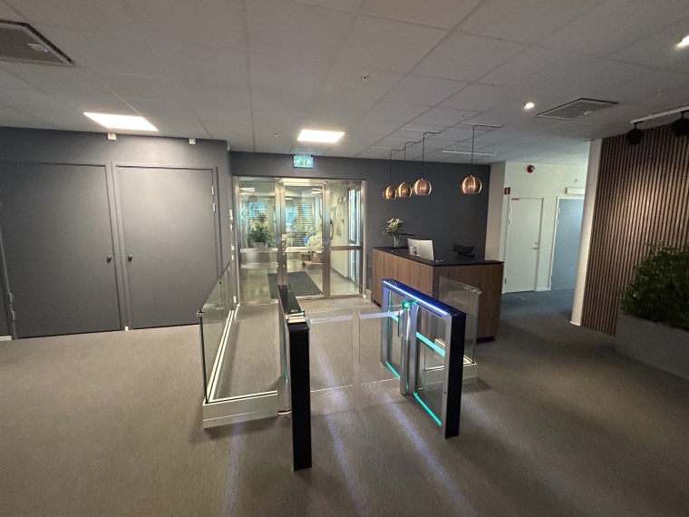 For Gunnebo Headquarters, the wide passage solution was installed, with the...