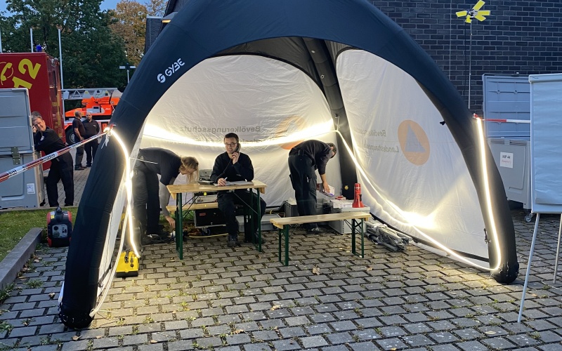 Notfallinformationspunkte (NIP) können über das gesamte Stadtgebiet verteilt...