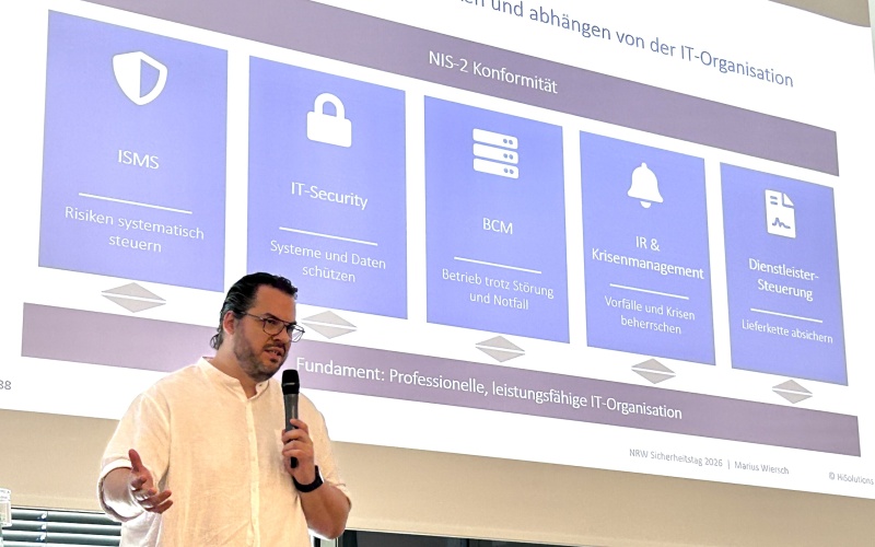 NIS-2,CRA und KRITIS: Marius Wiersch, HiSolutions AG