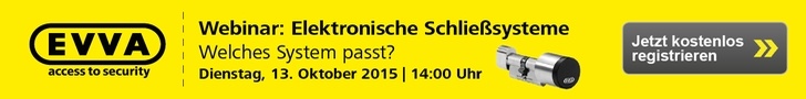 Photo: GIT Webinar am 13. Oktober 2015: Elektronisches Schließen und Zutritt...