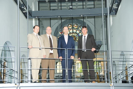 Sascha Puppel (Sicom), Axel Mölck (HeiTel), Georg Wilms (Schleiff), Markus...