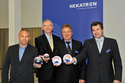 Die Preisträger des Hekatron Partnerpreises (von links): Harald Dams, ...
