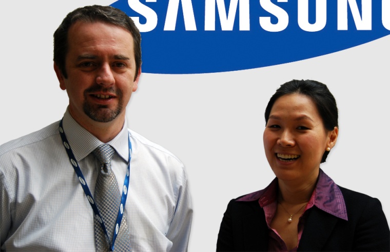Neu bei Samsung im technischen Support: Gary Fletcher-Moore und Belinda...