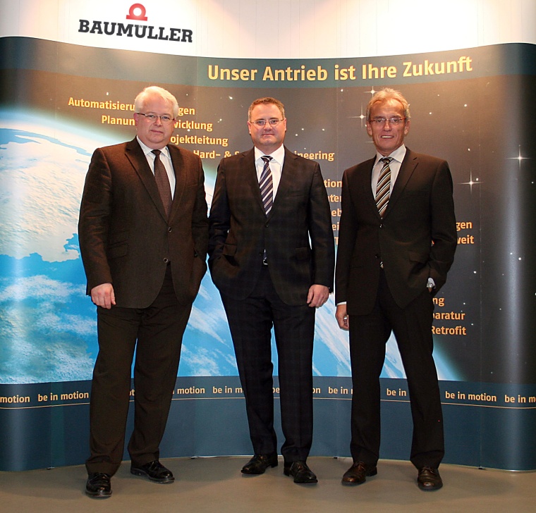Geschäftsführung Baumüller: Jochen Loy, Andreas Baumüller, Norbert Scholz...