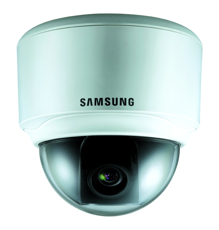 Eine von Samsungs Netzwerk-Domekameras, die getestet und für den Einsatz in...