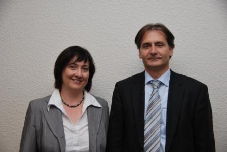 Gabriele Biesing (Vorsitzende) und Rainer Ehrhardt (stv. Vorsitzender) des...