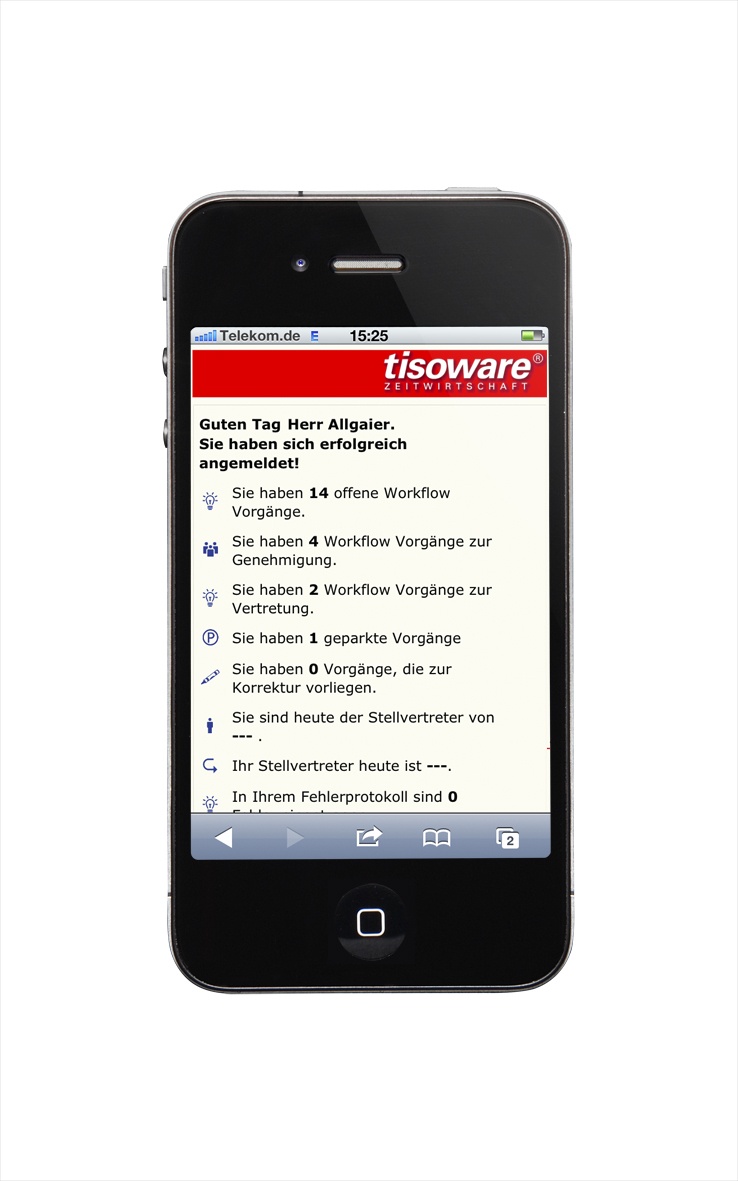 tisoware Webmobile iphone