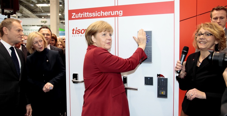 Bundeskanzlerin Merkel bei tisoware