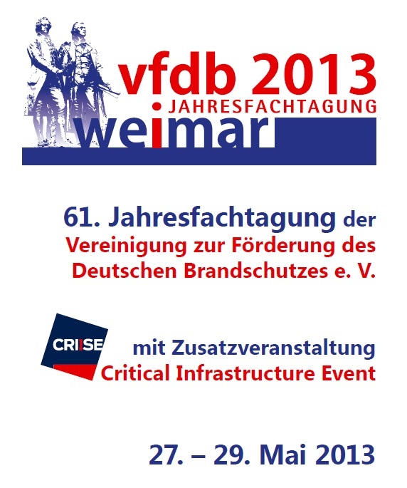 Pflichttermin für Feuerwehren und Brandschützer: vfdb-Jahrestagung 2013 in...