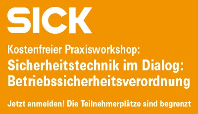 Betriebssicherheitsverordnung: SICK mit kostenfreiem Praxisworkshop