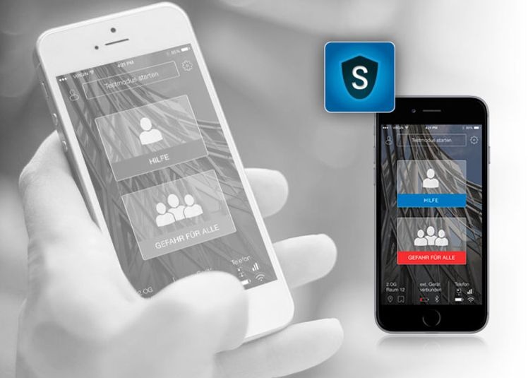 Smartphone App Save Me von Schneider Intercom