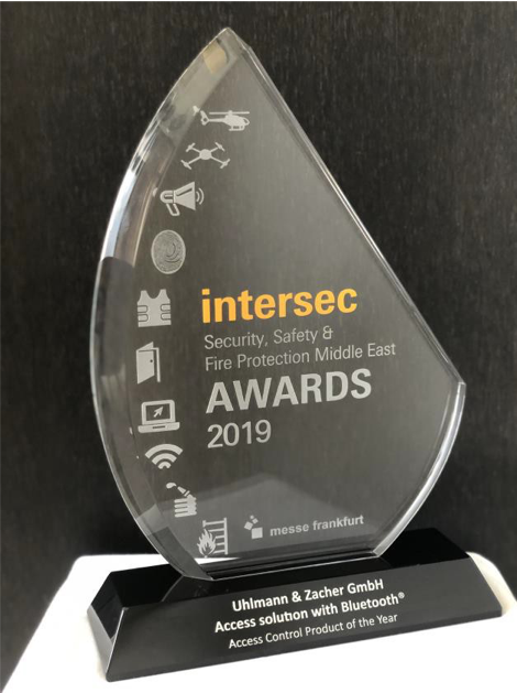 Uhlmann & Zacher wurde mit dem Intersec Award in der Kategorie Access Control...
