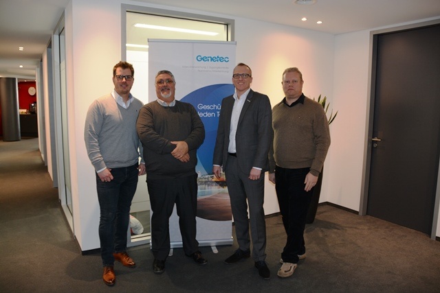 Das Genetec-Team: v.l.n.r. Dirk Schiller, Nick D’hoedt, Stefan Dörenbach und...