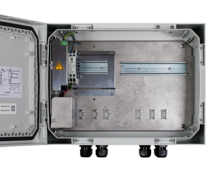 Outdoor-Schnittstellen­gehäuse mit Switch, Li-DC-USV, Überspannungsschutz...