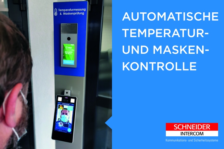 Temperatur- und Maskenkontrolle