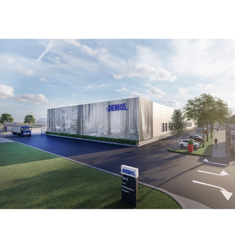 So soll die neue Halle zum Denios-Komplex in Bad Oeynhausen aussehen