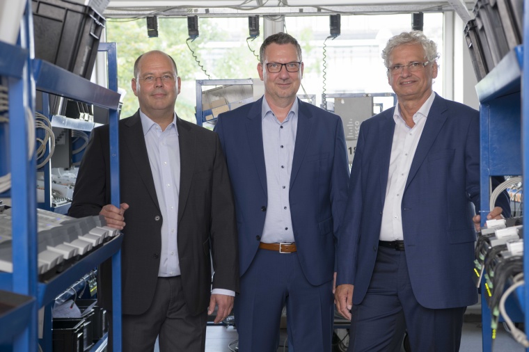 PCS Geschäftsführer Ulrich Kastner-Jung, Matthias Kleemeier und Walter Elsner...