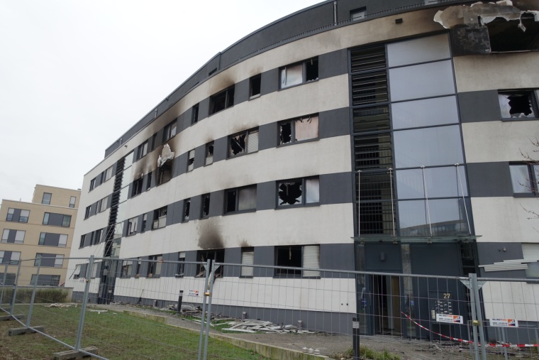 Der Essener Gebäudekomplex nach dem Großbrand. Bild: DIvB/privat