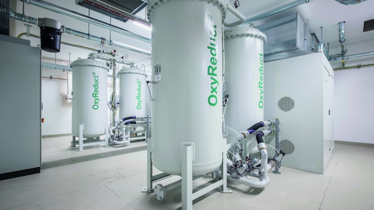 Das Sauerstoffreduzierungssystem Oxyreduct erzeugt für die aktive...