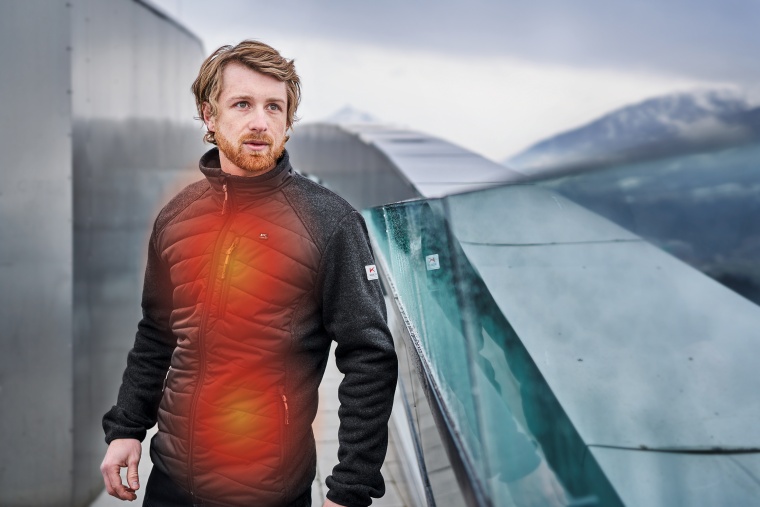 Power unterwegs mit der Smart Textile-Jacke von Kübler. Bild: Kübler