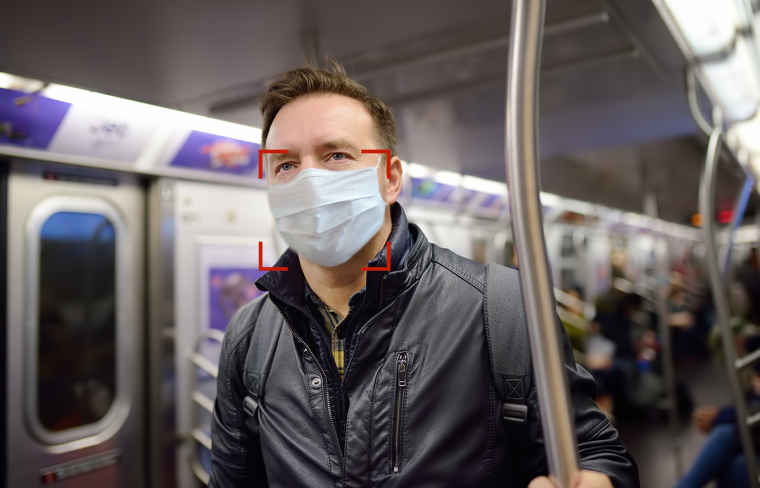 Die Maskenerkennung unterstützt Pandemieschutzmaßnahmen. Bild: Videor