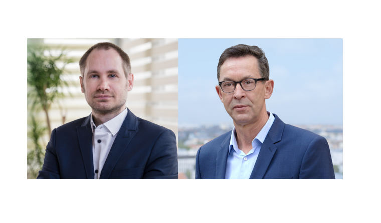 links: Sascha Keller, CEO der Bird Home Automation; rechts: Dr. Bernd Müller,...