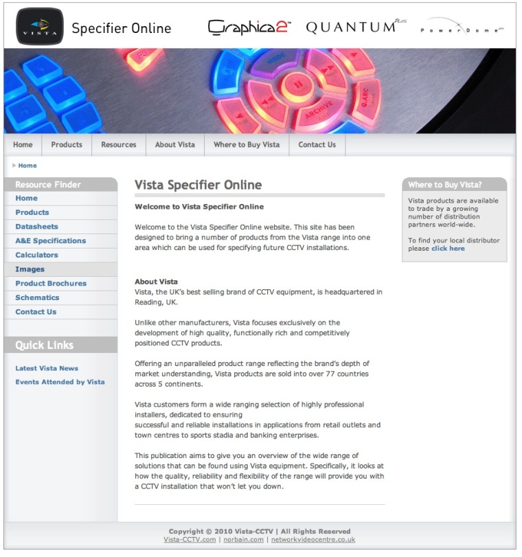 Vista: New online specifier resource website