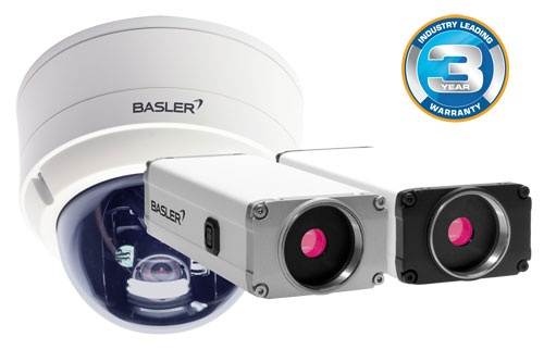 Basler announces an industry-leading 3-year warranty for its digital cameras.