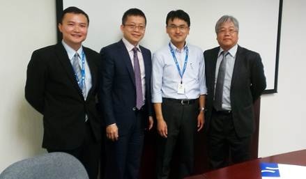 Left to right: Incoming President David Liu, EVP Steve Ma, Outgoing President...
