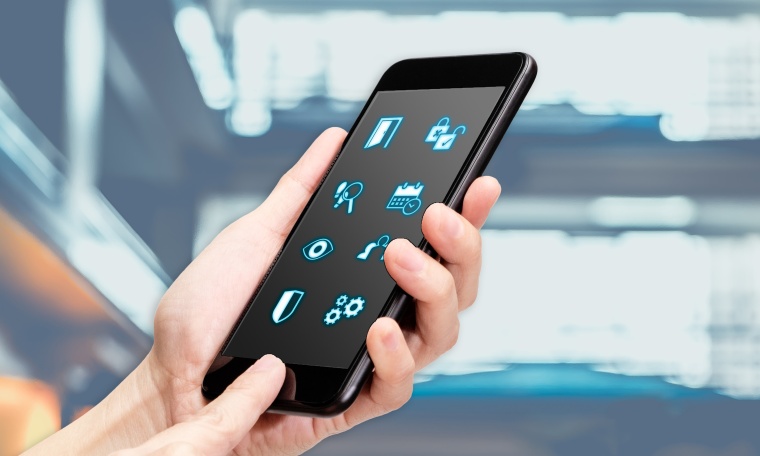 Mobile phones open up many possibilities in access control. (Photo: Assa...