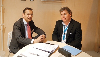 F.l.t.r. Heiko Baumgartner (GIT-SECURITY.com) and Marc Handels Vice President...