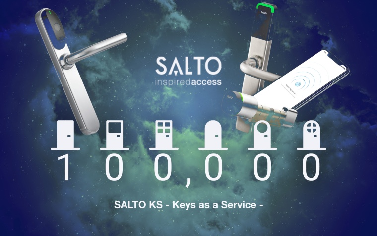 Salto has reached a milestone with 100,000 access points for Salto KS
