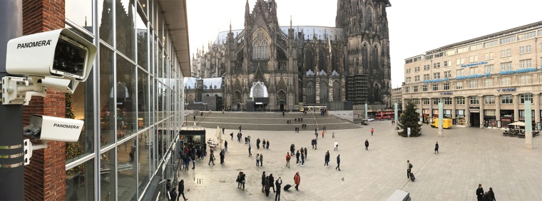 In Cologne, the police can observe an area of almost  9000 square metres with...