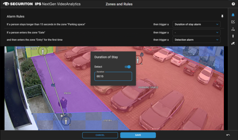 New analytics capabilities detect loitering in pre-defined areas