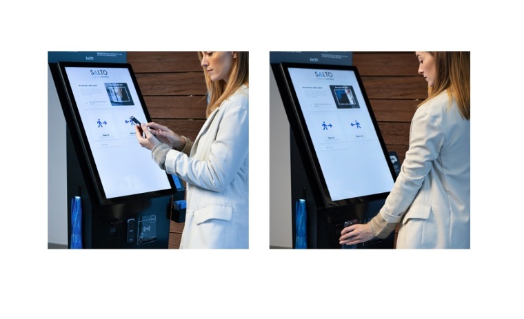 Visitors can conveniently check in at smart, contactless self-service kiosks by...