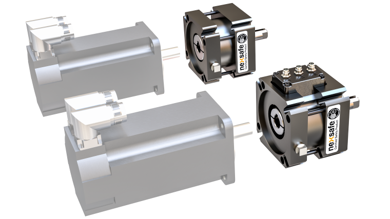 NexSafe servomotor brakes can include up to three sensors to monitor...