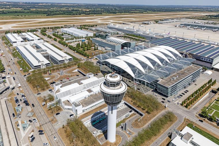 Munich airport is one of the most important air transport hubs in Europe