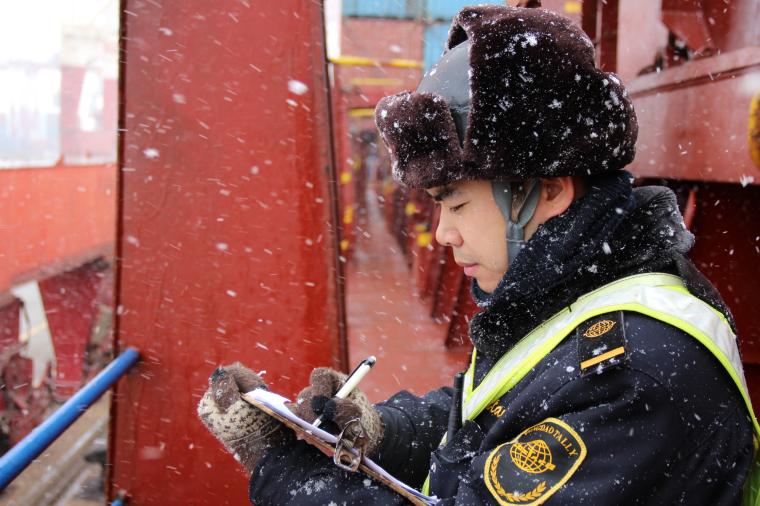 Wang Xianpeng, a tally clerk at Qingdao Port in China, has worked on the docks...