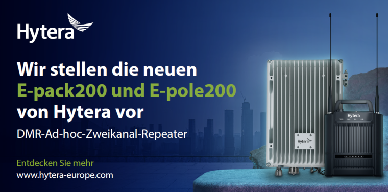 Hytera E-pack200 und E-pole200 DMR-Ad-hoc-Zweikanal-Repeater