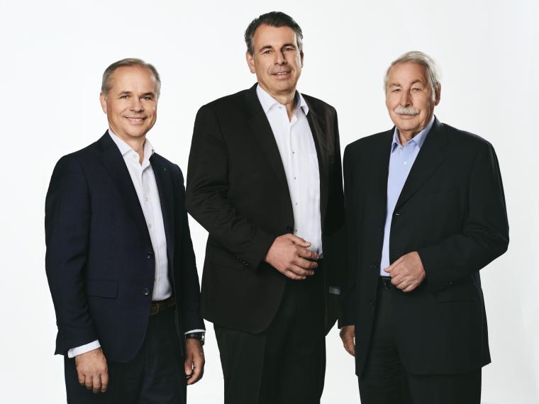 (v. l.:) Steffen Springer, Torsten Wagner und Unternehmensgründer Werner Wagner