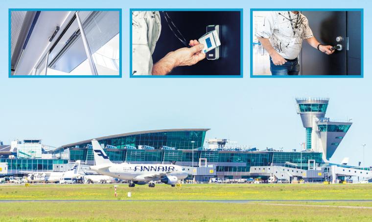 Helsinki airport has been equipped with 850 Aperio wireless locking devices,...