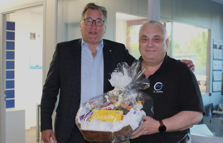 Stephan Schmidt (l.), Geschäftsführer der Gütegemeinschaft Schlösser und...