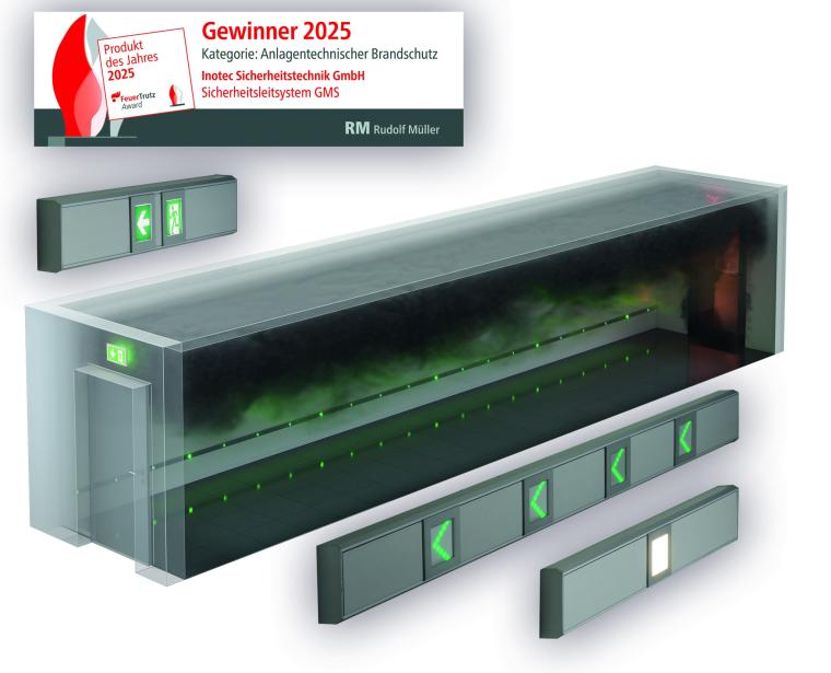 Das Sicherheitsleitsystem GMS von Inotec wurde mit dem FeuerTrutz Award 2025...