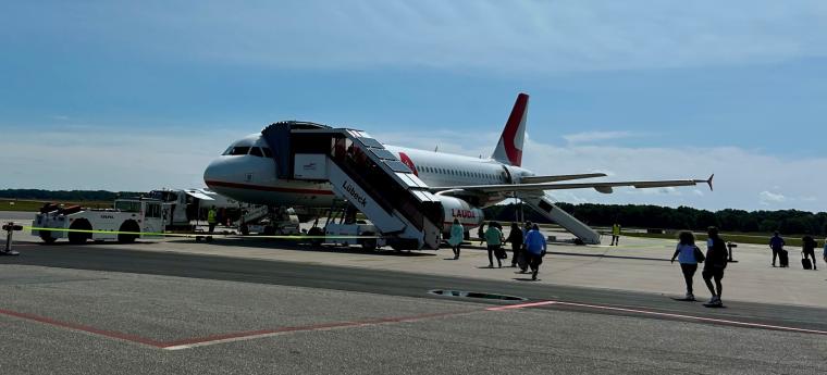 Direkt am ersten Einsatztag der Condor Luftsicherheitskontrollen konnte der...