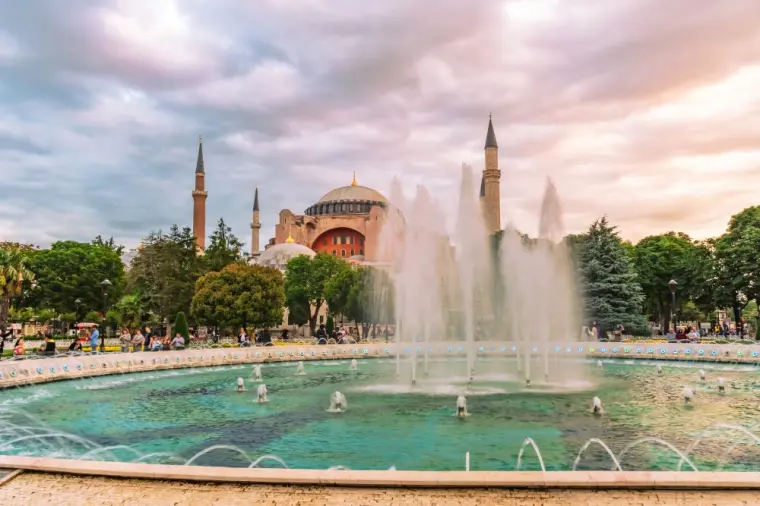 The Hagia Sophia Grand Mosque in Istanbul, Turkey
