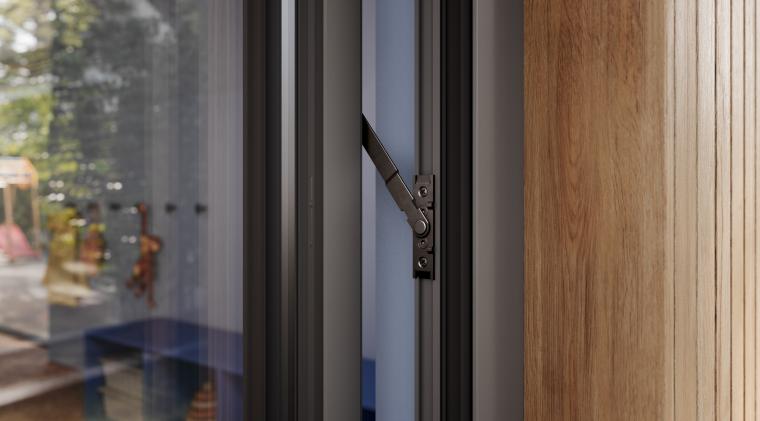 Die speziellen Öffnungsbegrenzer des aluPilot bieten auch für Kindergärten...