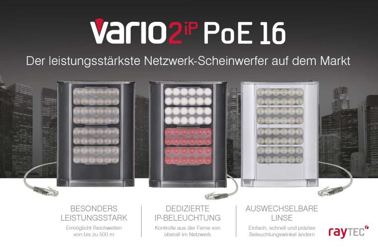 Raytec Vario2 IPPoE Hochleistungsscheinwerfer IP-Kamera