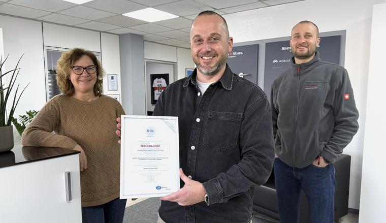 Erneut nach DIN ISO 9001 zertifiziert: Die Weckbacher Sicherheitssysteme GmbH...