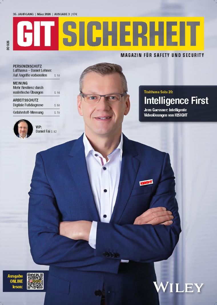 Magazin-Titel mit Mann mit vollen, weißen Haaren, blauem Sakko und weißem Hemd